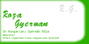 roza gyerman business card