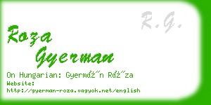 roza gyerman business card